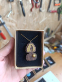 گردنبند چوب و برنج